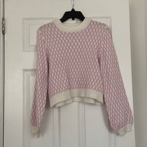 Pink and white sweater